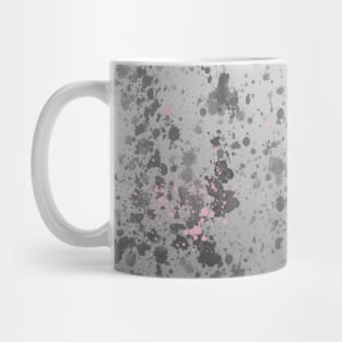 Paint Splatter Neck Gator Gray and Pink Paint Splatters Mug